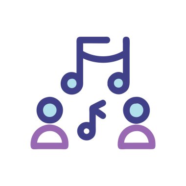 Vektör müzik simgesi illüstrasyonu