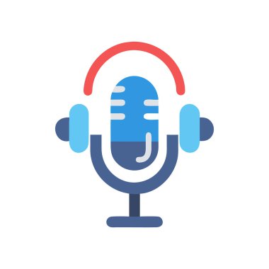 mikrofon vektör simgesi. Mikrofon işareti. müzik sembolü