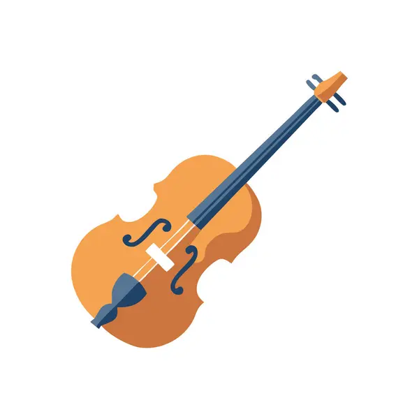 Keman müzik aleti izole edilmiş simge tasarımı