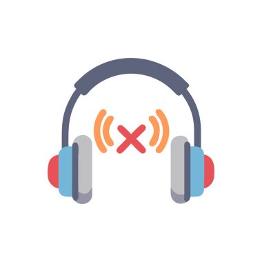 ses vektörü düz renk simgesi