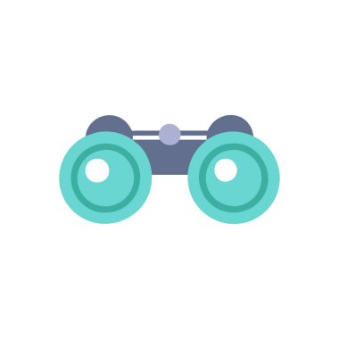 dürbünler düz vektör simgesi