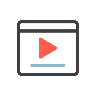 vektör düz renk simgesini çal