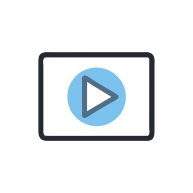 Şeffaf bir arkaplanda vektör çizimi oynat. Birinci kalite semboller. Konsept ve grafik tasarımı için vuruş simgesi.