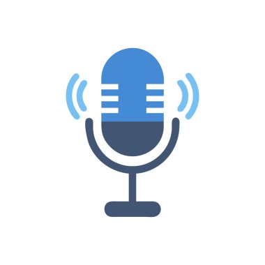 mikrofon simgesi vektör illüstrasyonu