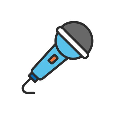 mikrofon simgesi vektör illüstrasyonu