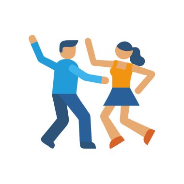 Çift dans ve gülümseyen