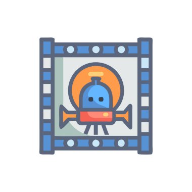 Robot simgesinin vektör illüstrasyonu