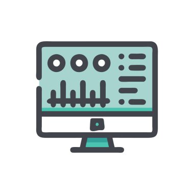 Bilgisayar vektör düz simgesi