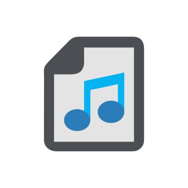 müzik notası ikon vektör illüstrasyonu