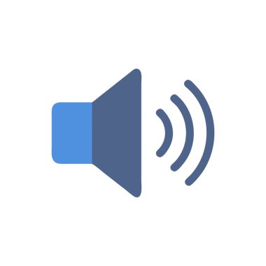 Beyaz arkaplanda izole ses simgesi vektörü, hacim web işareti