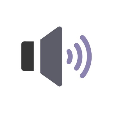 ses vektörü düz simgesi