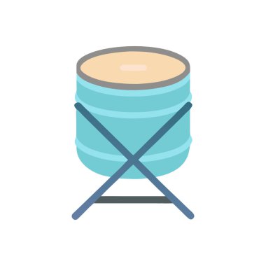 davul düz vektör simgesi