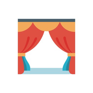 tiyatro perde simgesi vektör illüstrasyon tasarımı
