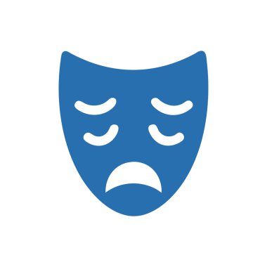 Şeffaf bir arkaplanda hüzünlü bir vektör çizimi. Birinci kalite semboller. Konsept ve grafik tasarımı için simgeler.