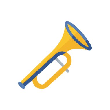 İzole trompet enstrüman vektör tasarımı