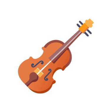 Keman enstrümanı karikatür vektör illüstrasyon grafik tasarımı