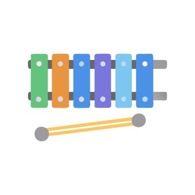 müzik enstrümanının düz tasarım simgesi