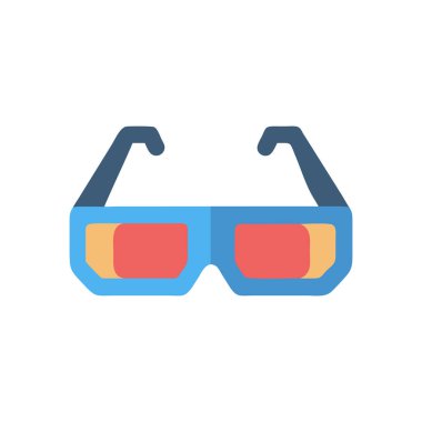 düz stil sanal gerçeklik gözlüğü simgesi