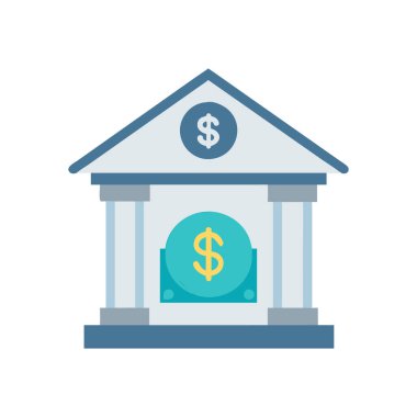 Banka binası düz stili