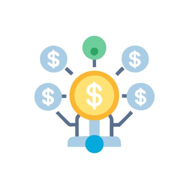 iş düz vektör simgesi