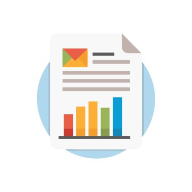 Grafikli düz renk daire simgesi.