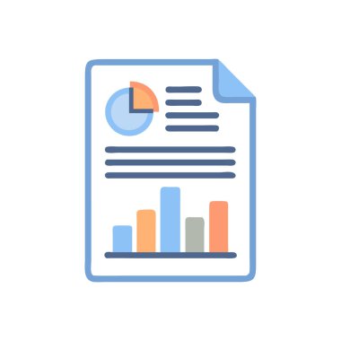 veri analizi düz renk simgesi