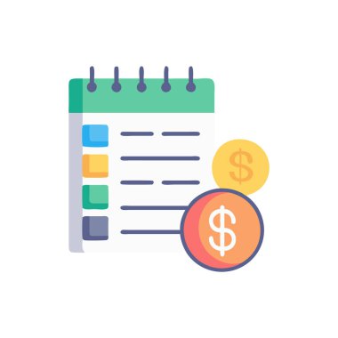 Dolar vektörü düz renk simgesi