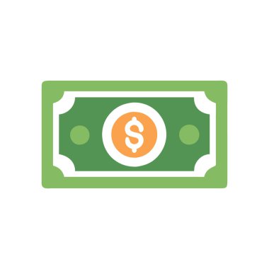 Web ve mobil uygulaması tasarımı, doları logo kavramı için beyaz arka plan üzerinde izole doları simge vektör