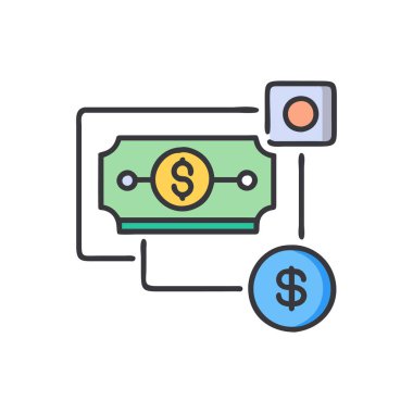 para değişim simgesi tasarım vektörü