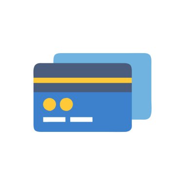 Kredi kartı ikonu vektör illüstrasyonu