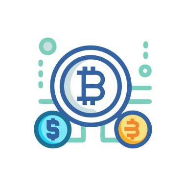 Beyaz arka planda bitcoin vektör çizimi. Birinci kalite semboller. kavram ve grafik tasarımı için vektör simgesi.