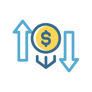 Vektör illüstrasyonu, dolar simgesi