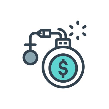 para vektörü düz renk simgesi