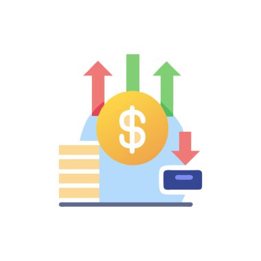 Web ve mobil uygulaması tasarımı, doları logo kavramı için beyaz arka plan üzerinde izole doları simge vektör