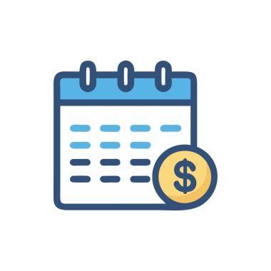 Beyaz arka plan üzerinde takvim işareti izole takvim simge vektör