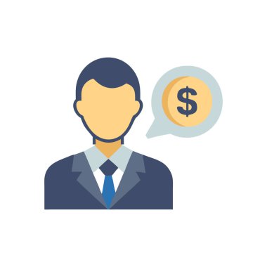 para vektörü düz renk simgesi