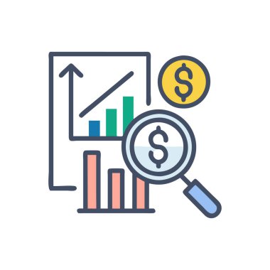 iş analiz vektörü ince çizgi simgesi