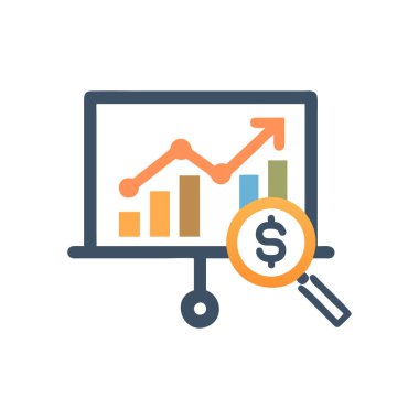 Beyaz arkaplanda vektör işi düz simgesi