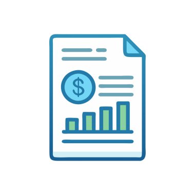 İş ve finans simgesinin vektör illüstrasyonu