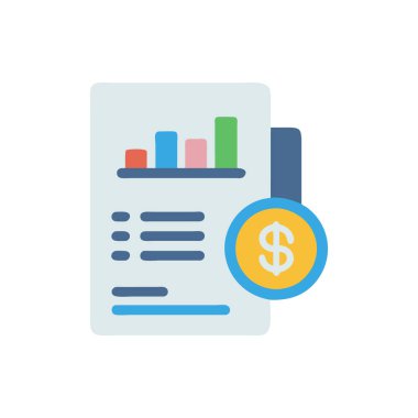 finansal rapor vektör illüstrasyonu