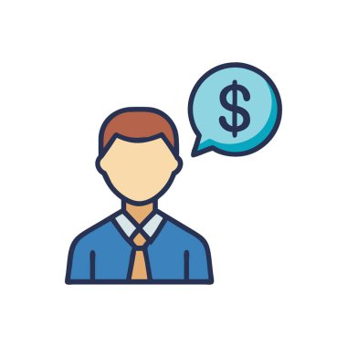 para vektörü düz renk simgesi