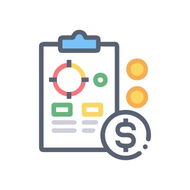 arkaplanda izole edilmiş renk vektörü düz çizgi simgesi