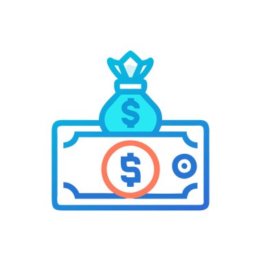 Nakit para simge vektör, beyaz arka plan üzerinde izole işareti