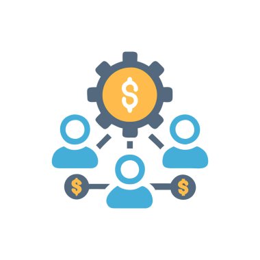 Ekip çalışması simge vektör çizim