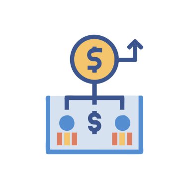 Dolar simgesi vektör illüstrasyonu