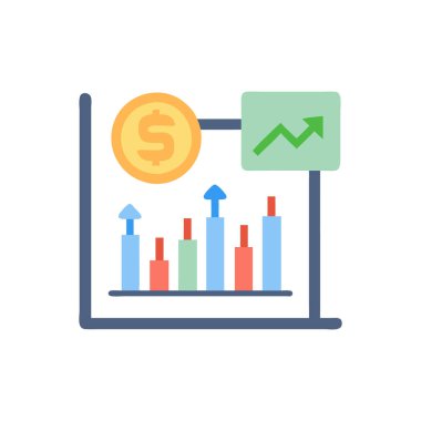 iş büyüme vektörü düz tasarım