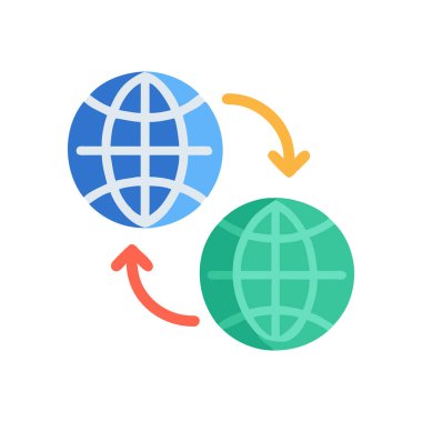 küresel Internet simge vektör çizim