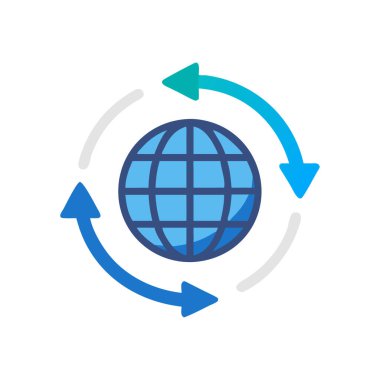 genel iş vektörü düz renk simgesi