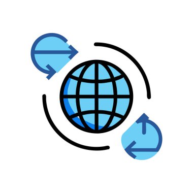 Kolayca düzenleyebilen veya düzenleyebilen genel ağ renk vektörü simgesi