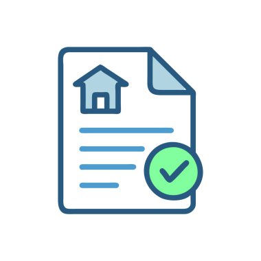 ev vektör illüstrasyonlu belge